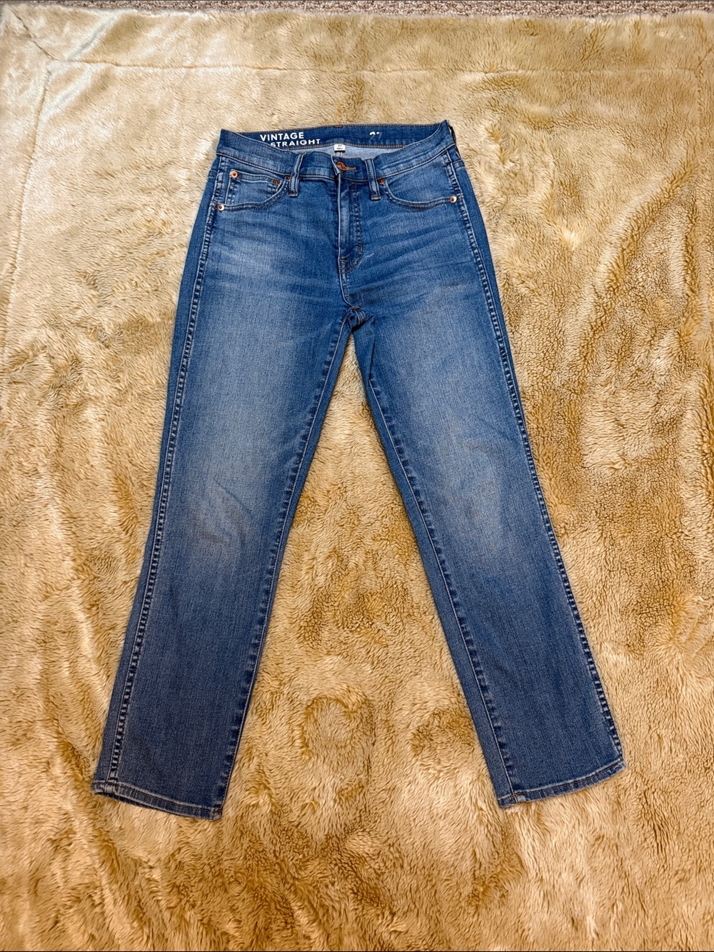 J. Crew Vintage Slim Straight-Leg Jeans in Blue Wash